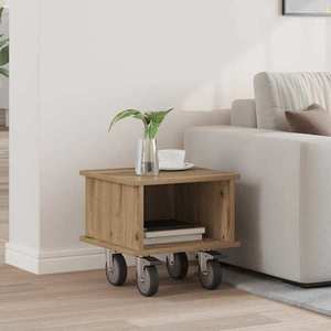 vidaXL Support TV Stejar Artizanal 37 x 35 x 35 cm Lemn compozit imagine