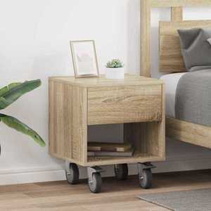 vidaXL Noptieră 2 pcs Stejar Sonoma 40, 5 x 40 x 48 cm Lemn compozit imagine