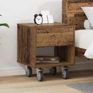 vidaXL Noptieră Lemn vechi 40, 5 x 40 x 48 cm Lemn compozit imagine