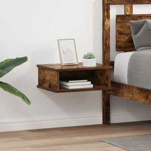 vidaXL Noptieră 2 pcs Stejar fumuriu 40 x 31 x 15 cm Lemn compozit imagine