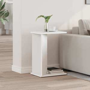 vidaXL Masă laterală Alb 35 x 25 x 50 cm Lemn compozit imagine