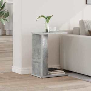 vidaXL Masă laterală Gri din beton 35 x 25 x 50 cm Lemn compozit imagine