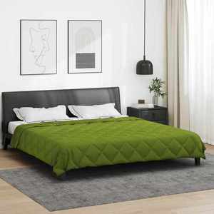 vidaXL Duvet complet pe tot parcursul anului Verde 200 x 200 cm imagine