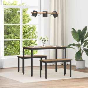 vidaXL bancă Stejar artizanal 80 x 35 x 45 cm Lemn compozit imagine