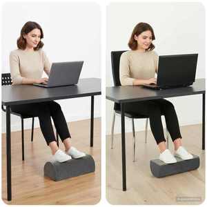 vidaXL Perne pentru suportul picioarelor Simplu Gri imagine