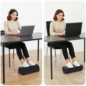 vidaXL Perne pentru suportul picioarelor Simplu Negru imagine