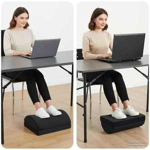 vidaXL Perne pentru suportul picioarelor Simplu Negru imagine