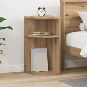 vidaXL Masă laterală Stejar Artizanal 29, 6 x 29, 6 x 60 cm imagine