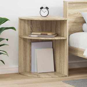 vidaXL Masă laterală Stejar Sonoma 39, 7 x 39, 7 x 60 cm Lemn compozit imagine