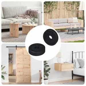 vidaXL potrivit pentru șaibe plate 2 pcs Negru 15 x 4 x 3 mm imagine