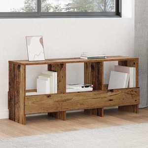 vidaXL Raft pentru reviste Lemn vechi 102 x 30 x 45 cm imagine