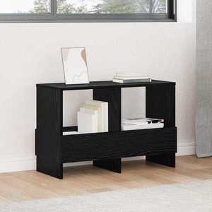 vidaXL Raft pentru reviste Stejar Negru 68, 5 x 30 x 45 cm imagine