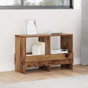 vidaXL Raft pentru reviste Lemn vechi 68, 5 x 30 x 45 cm imagine