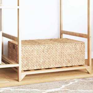 vidaXL Cutie de depozitare Maro 60 x 38 x 20 cm Zambilă de apă imagine