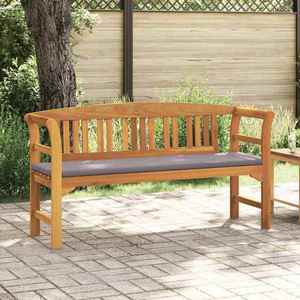 vidaXL bancă cu pernă Finisaj cu ulei natural 157 x 46 x 82, 5 cm imagine