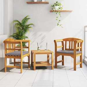 vidaXL bancă cu pernă Finisaj cu ulei natural 68, 5 x 46 x 82, 5 cm imagine