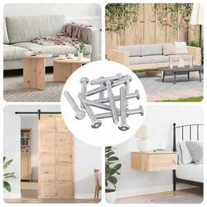 vidaXL Șurub 12 pcs Argintiu M6 x 50 mm Oțel imagine