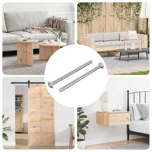 vidaXL Șurub 2 pcs Argintiu M6 x 100 mm Oțel imagine