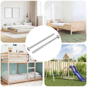 vidaXL Șurub 2 pcs Argintiu M6 x 120 mm Oțel imagine