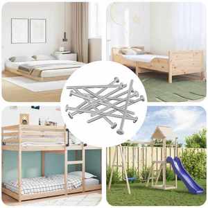 vidaXL Șurub 12 pcs Argintiu M6 x 120 mm Oțel imagine