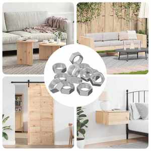 vidaXL Piulițe hexagonale 23377 pcs Argintiu Fier imagine