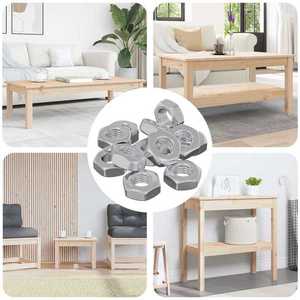 vidaXL Piulițe hexagonale 3600 pcs Argintiu Fier imagine