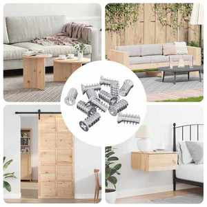 vidaXL Șurub 10909 pcs Argintiu M6 x 12 mm Fier imagine