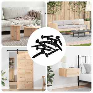 vidaXL Cuie Auto-filetante 9000 pcs Negru Oțel imagine