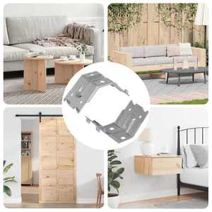 vidaXL Suport 2 pcs Zincat 106 x 55 x 1, 5mm Oțel imagine