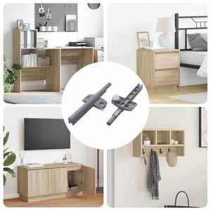 vidaXL Amortizor cu închidere soft 2 pcs Gri 125 x 47 x 15 mm PP imagine