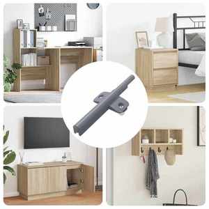 vidaXL Amortizor cu închidere soft 12 pcs Gri 125 x 47 x 15 mm PP imagine