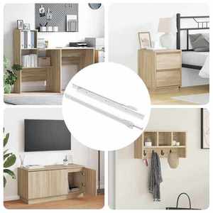 vidaXL Glisieră de sertar 2 pcs Alb 350 mm Oțel imagine