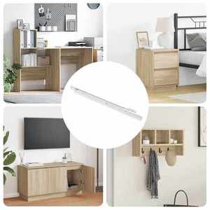 vidaXL Glisieră de sertar 12 pcs Alb 400 mm Oțel imagine