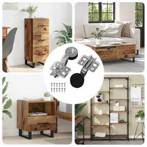 vidaXL Hinge 2 pcs Argintiu 0 Fier imagine