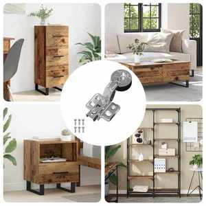 vidaXL Hinge 123 pcs Argintiu 0 Fier imagine