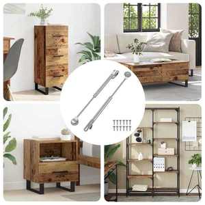 vidaXL Arc Gaz Hidraulic 2 pcs Argintiu 280 x 17 x 16 mm PP și Fier imagine