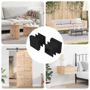 vidaXL Capete de închidere 2 pcs Negru 15 x 15 x 15 mm PP imagine