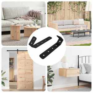 vidaXL Cârlige 2 pcs Negru M5 x 110 mm Fier imagine