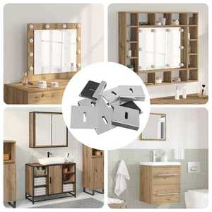 vidaXL Suport pentru oglindă 2 pcs Nichel 35 x 30 x 8, 3 mm Oțel imagine