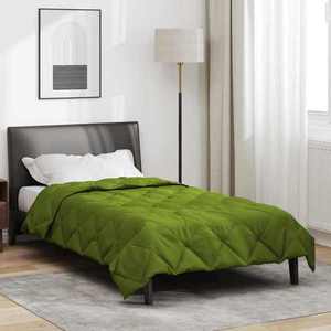 vidaXL Duvet complet pe tot parcursul anului Verde 220 x 135 cm imagine