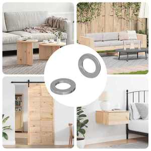 vidaXL potrivit pentru șaibe plate 2 pcs Argintiu M7 x 12 mm Oțel imagine