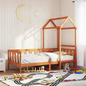 vidaXL Set de Pat pentru Zi Maroniu cerat Lemn de pin masiv imagine