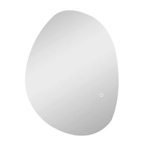 HOMCOM Oglindă de Baie LED cu Comutator Tactil Inteligent și Intensitate Reglabilă, 80x5x60 cm, Argintiu | Aosom Romania imagine