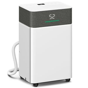 HOMCOM Dezumidificator de aer 20 L/zi, dezumidificator silențios, rezervor apă 4, 5 L, 30, 5x23, 5x49, 5cm, alb | Aosom Romania imagine