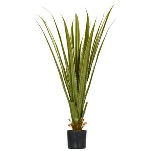 HOMCOM Plantă artificială tip agave în ghiveci, înălțime 90 cm, 16 frunze, interior și exterior, realism ridicat | Aosom Romania imagine