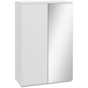 HOMCOM Dulap pentru pantofi cu oglindă pentru 18 perechi, 5 rafturi reglabile, pentru hol 60x32x95 cm Alb | Aosom Romania imagine