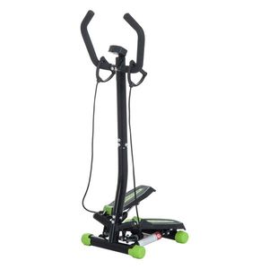 HOMCOM Stepper Profesional Fitness cu Manubriu si Corzi, 40x48x118cm imagine