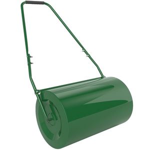 Rola de Gazon Outsunny 63L, cu Lamă Răzuitor, din Metal, 123x58x40 cm, Verde Închis | Aosom Romania imagine