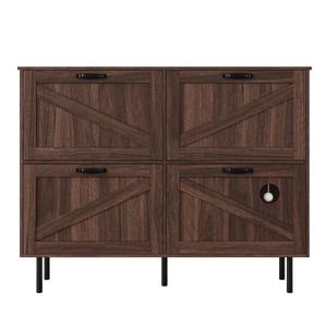 Pantofar cu 3 clapete, cu raft pentru jucării pentru animale de companie, 120x28x92 cm, Maro imagine