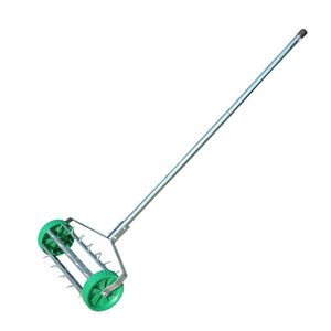 Outsunny Rastrello Scarificatore da Giardino con Ruote, 135x42x15cm imagine